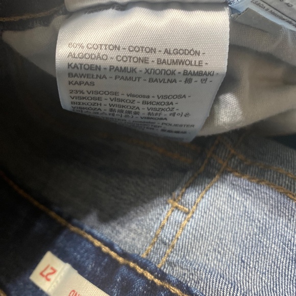 Levi Levi’s Strauss & Co boyfriend cropped womens blue jeans size 27 60% cotton - Picture 10 of 11